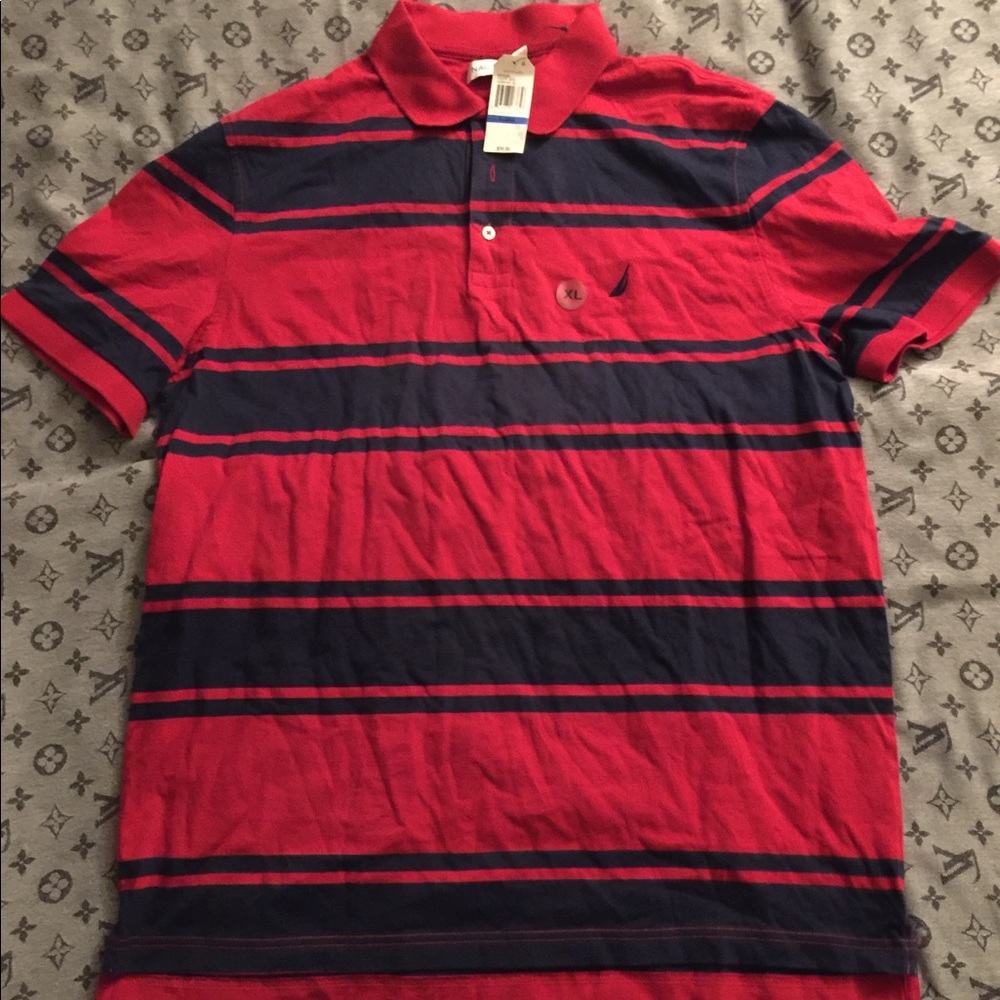 Nautica Polo shirt Navy/Red size XL